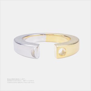 日・月・星々 オリジナルデザイン シルバーゴールド色・金メッキ・サイズ 6 の指輪
