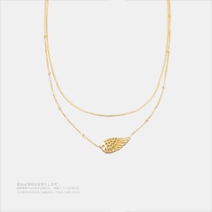 翼の旅 光を探る オリジナルデザイン ゴールド色・金メッキ・標準ネックレス