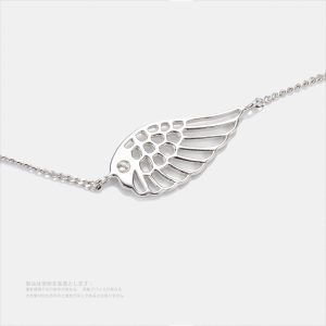 翼の旅 光を探る オリジナルデザイン  シルバー色・銀製・レディース標準ブレスレット