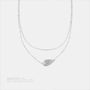 翼の旅 光を探る オリジナルデザイン  シルバー色・銀製・標準ネックレス