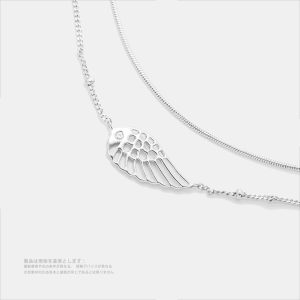 翼の旅 光を探る オリジナルデザイン  シルバー色・銀製・標準ネックレス