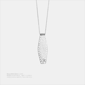 影の彫り 隙間の光 オリジナルデザイン  シルバー色・銀製・長サイズネックレス