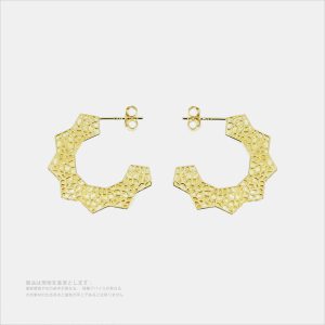 星の輝き 幻影 オリジナルデザイン ゴールド色・金メッキ・中サイズイヤリング