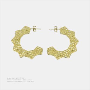 星の輝き 幻影 オリジナルデザイン ゴールド色・金メッキ・長サイズイヤリング