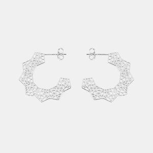 星の輝き 幻影 オリジナルデザイン シルバー色・銀製・中サイズイヤリング