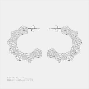 星の輝き 幻影 オリジナルデザイン シルバー色・銀製・長サイズイヤリング