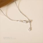 胡蝶の夢と柔らかな囁き デザイナーオリジナル	シルバー色・シルバー製・クラヴィクルネックレス  S925銀 - 画像 (3)