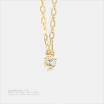 エメラルド漫探り オリジナルデザイン	ゴールド色・金メッキ・中サイズイヤリング - 画像 (2)