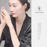 エメラルド漫探り オリジナルデザイン	ゴールド色・金メッキ・中サイズイヤリング - 画像 (5)
