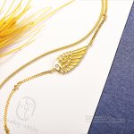 翼の旅 光を探る オリジナルデザイン	ゴールド色・金メッキ・標準ネックレス - 画像 (3)