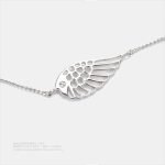 翼の旅 光を探る オリジナルデザイン	シルバー色・銀製・レディース標準ブレスレット - 画像 (2)