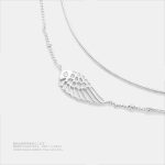 翼の旅 光を探る オリジナルデザイン	シルバー色・銀製・標準ネックレス - 画像 (2)