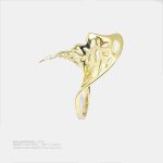 蝶の翼 彫り羽 オリジナルデザイン	ゴールド色・金メッキ・サイズ 6 の指輪 - 画像 (3)