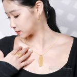 影の彫り 隙間の光 オリジナルデザイン    ゴールド色・金メッキ・サイズ 6 の指輪 - 画像 (5)