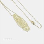 影の彫り 隙間の光 オリジナルデザイン	ゴールド色・金メッキ・長サイズネックレス - 画像 (3)