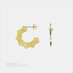 星の輝き 幻影 オリジナルデザイン	ゴールド色・金メッキ・中サイズイヤリング - 画像 (2)