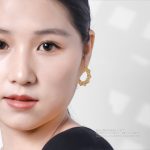 星の輝き 幻影 オリジナルデザイン	ゴールド色・金メッキ・中サイズイヤリング - 画像 (3)