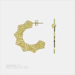 星の輝き 幻影 オリジナルデザイン	ゴールド色・金メッキ・長サイズイヤリング - 画像 (2)