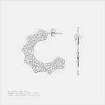 星の輝き 幻影 オリジナルデザイン	シルバー色・銀製・長サイズイヤリング - 画像 (2)