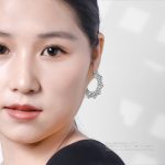 星の輝き 幻影 オリジナルデザイン	シルバー色・銀製・長サイズイヤリング - 画像 (4)